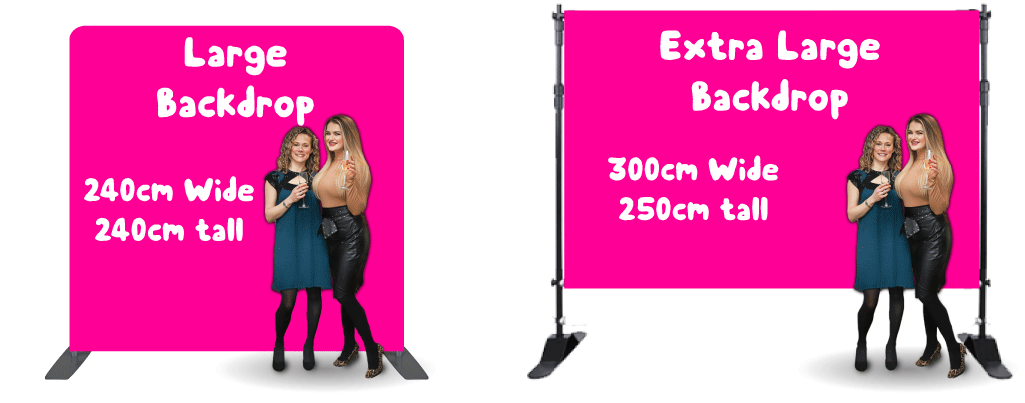 Photo backdrop sizes