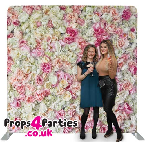 Pink and White Flower Wall Hire